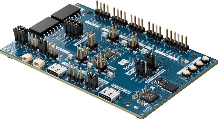 Nordic Semiconductor lance le circuit intégré de gestion de l'alimentation nPM1300 multifonction avec des fonctionnalités de gestion système uniques et un kit d'évaluation associé